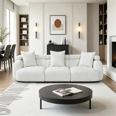 Nòdik koton twal k ap viv chanm sofa